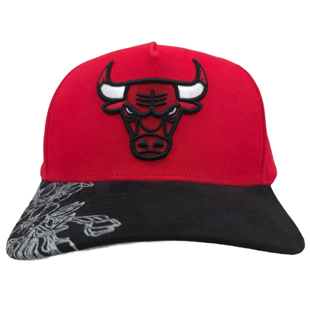 Chicago Bulls Mitchell & Ness NBA Pro Fit Snapback Hat Cap 3D Logo‎ Floral NWT